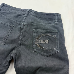 Grey denim low rise bootcut pants (S/M)