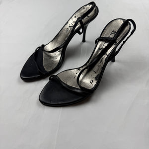 Black real leather heels (37)
