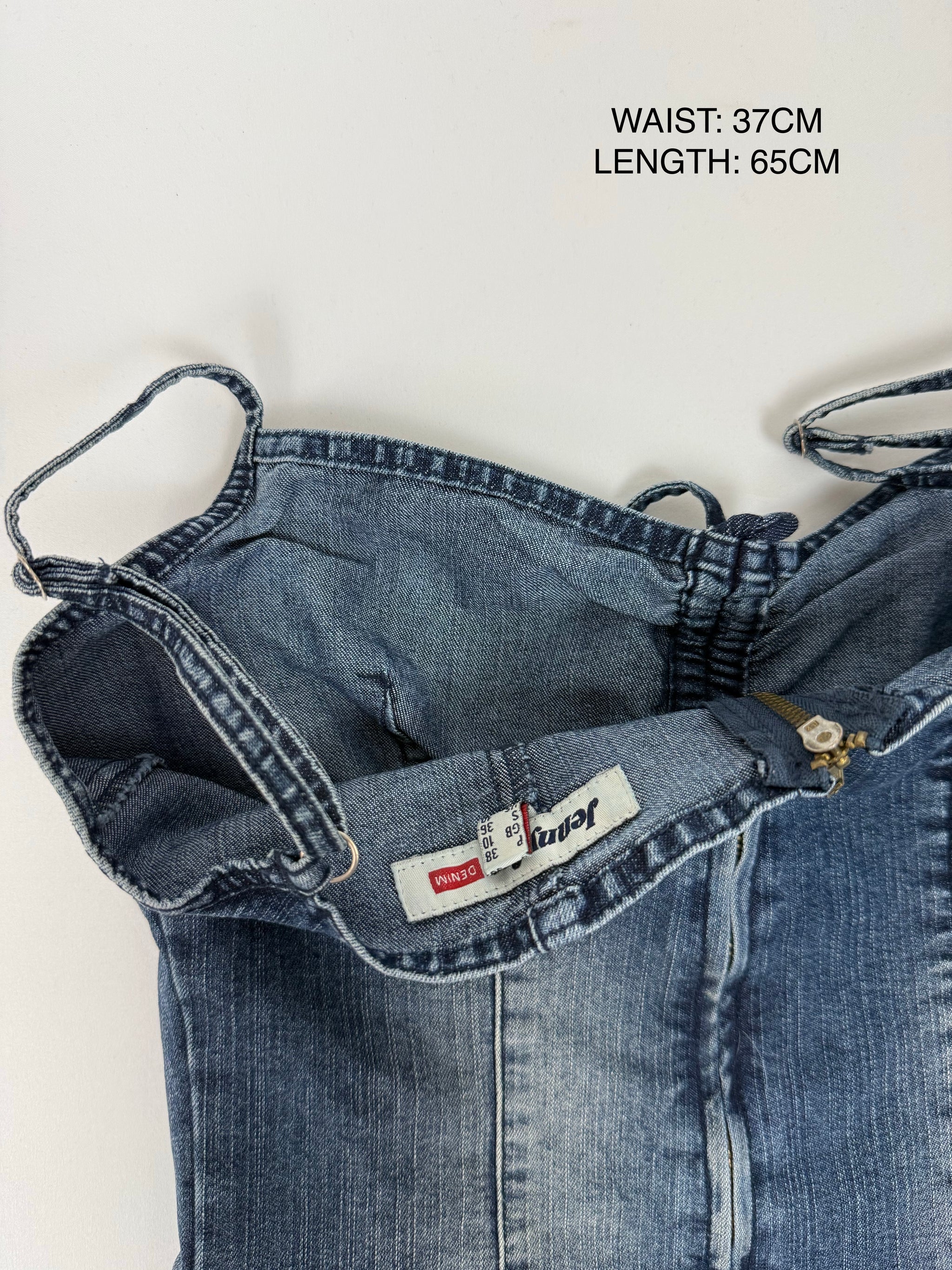 Blue denim tight fit mini dress (S)