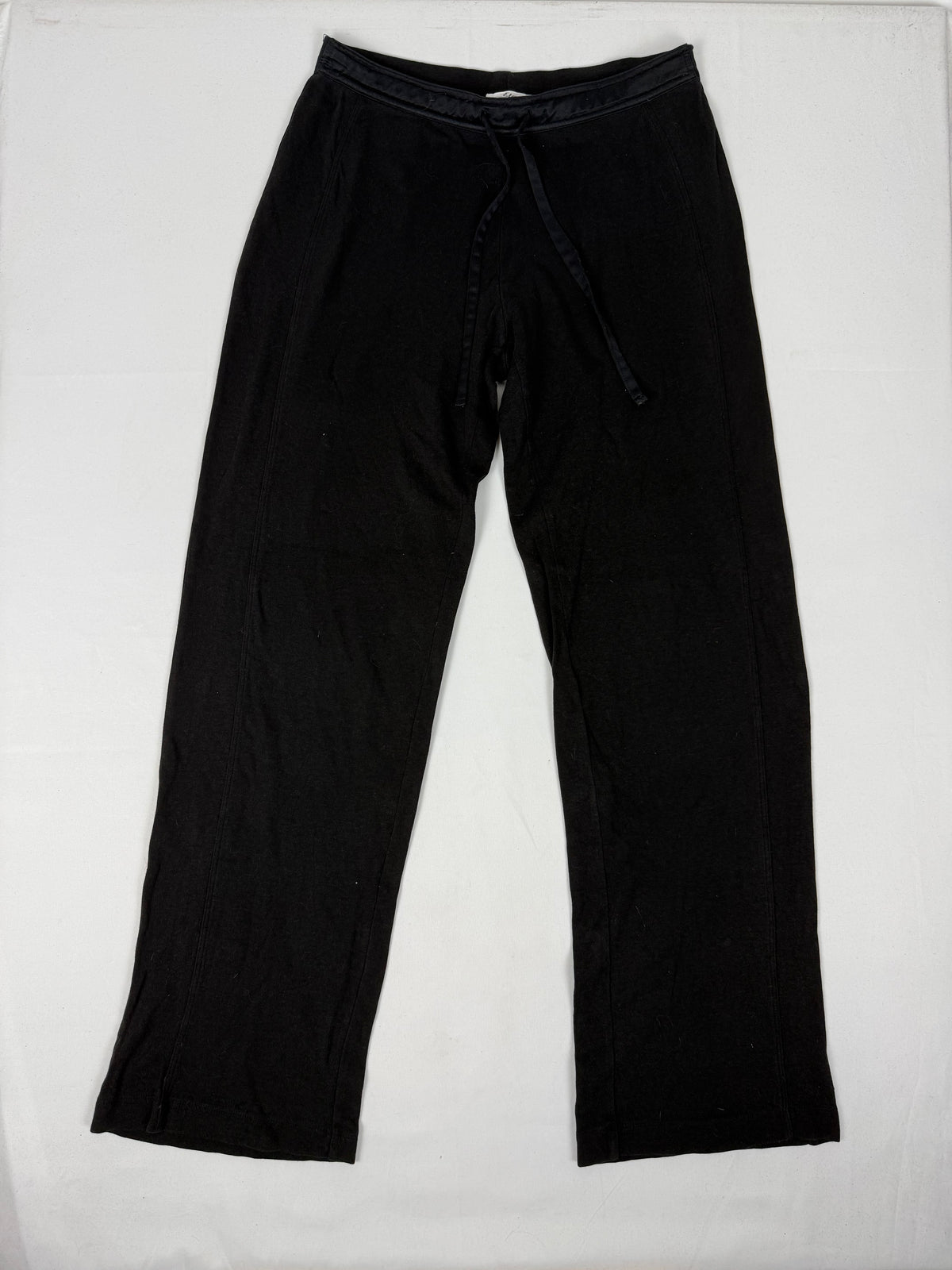 Pantalon droit taille basse en jean noir (XS)