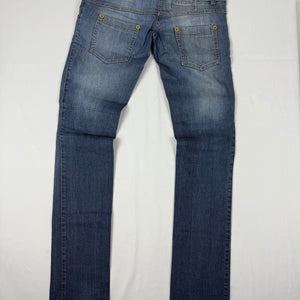 Blue low rise skinny pants (S)