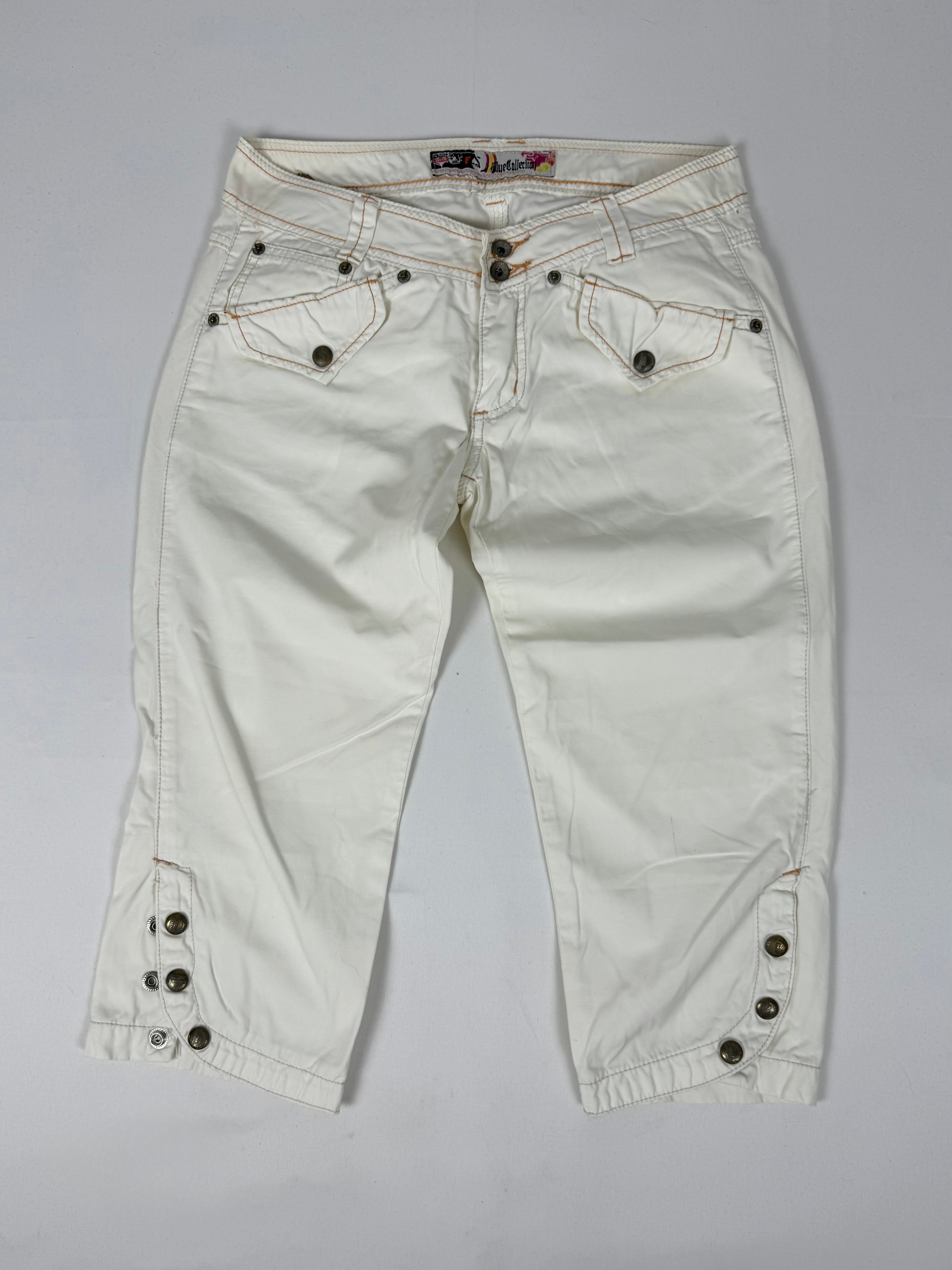 White denim low rise capri pants (XS/S)