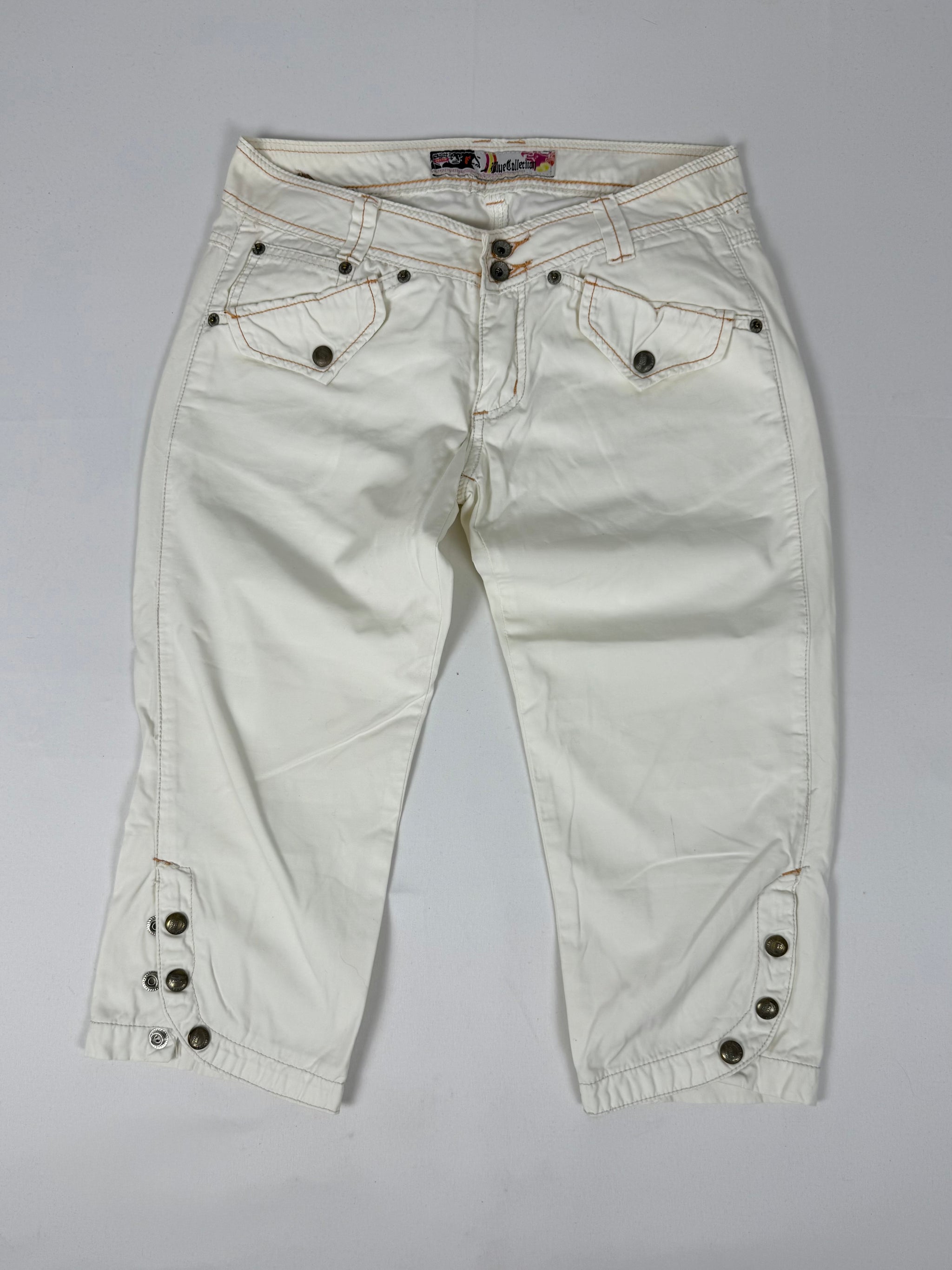 White denim low rise capri pants (XS/S)