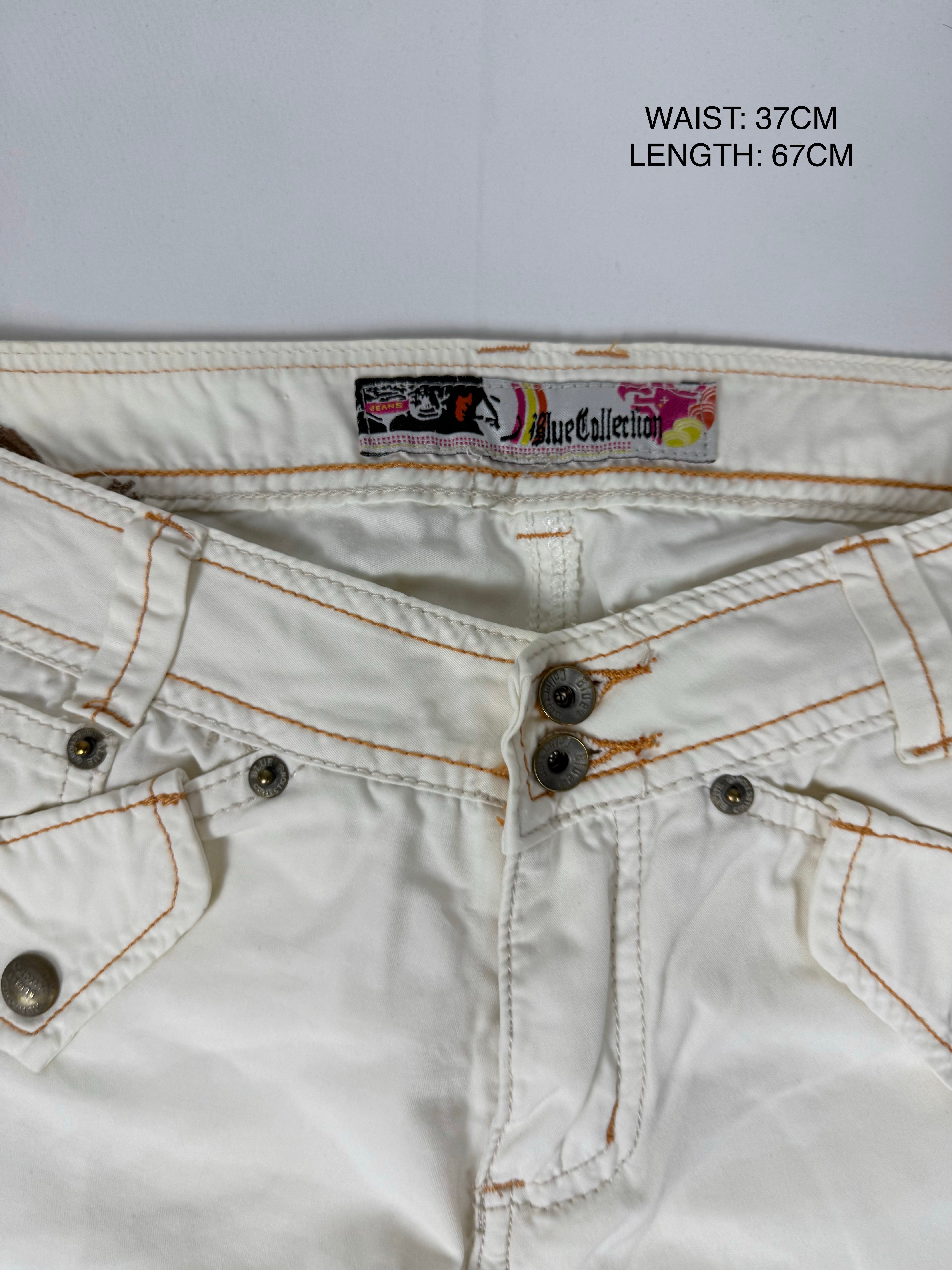 White denim low rise capri pants (XS/S)