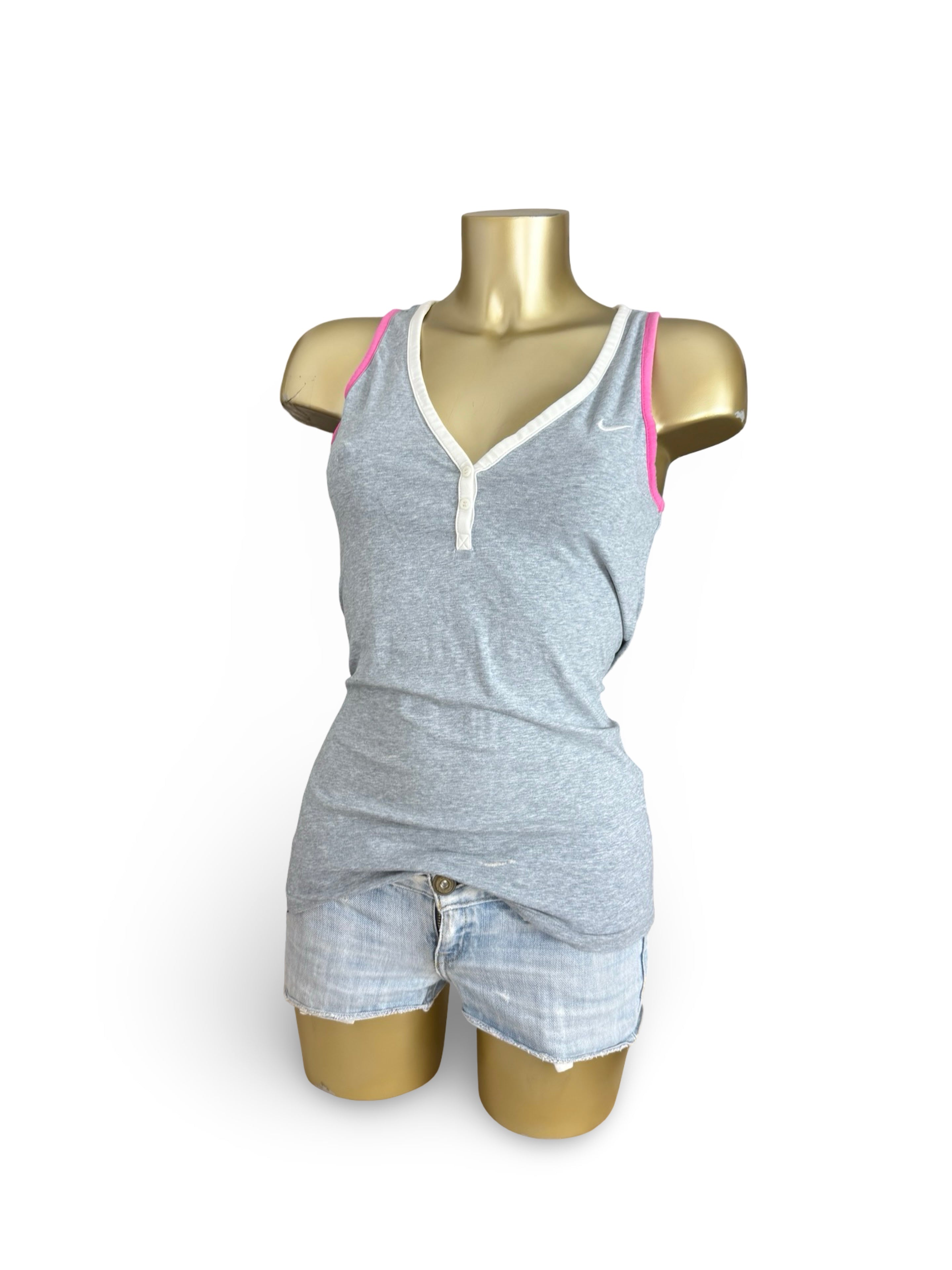 Grey activewear cotton top (M)
