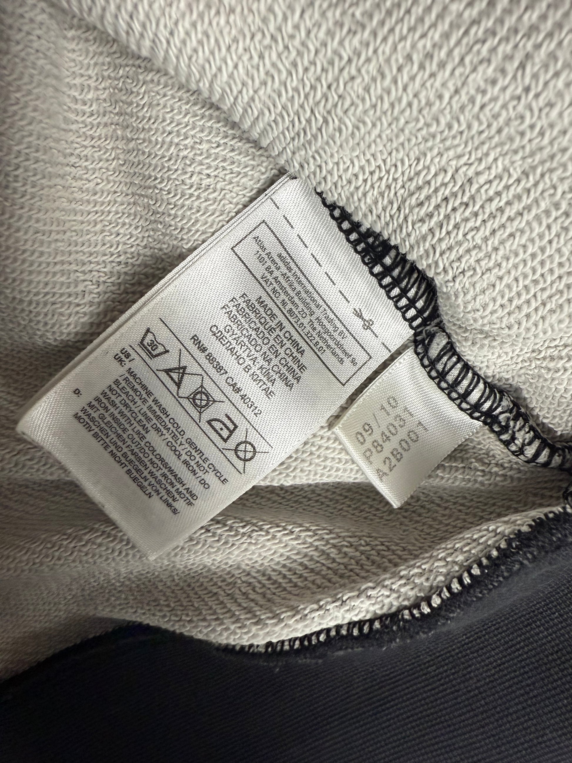 Black zebra print 100% cotton zip up hoodie (S)