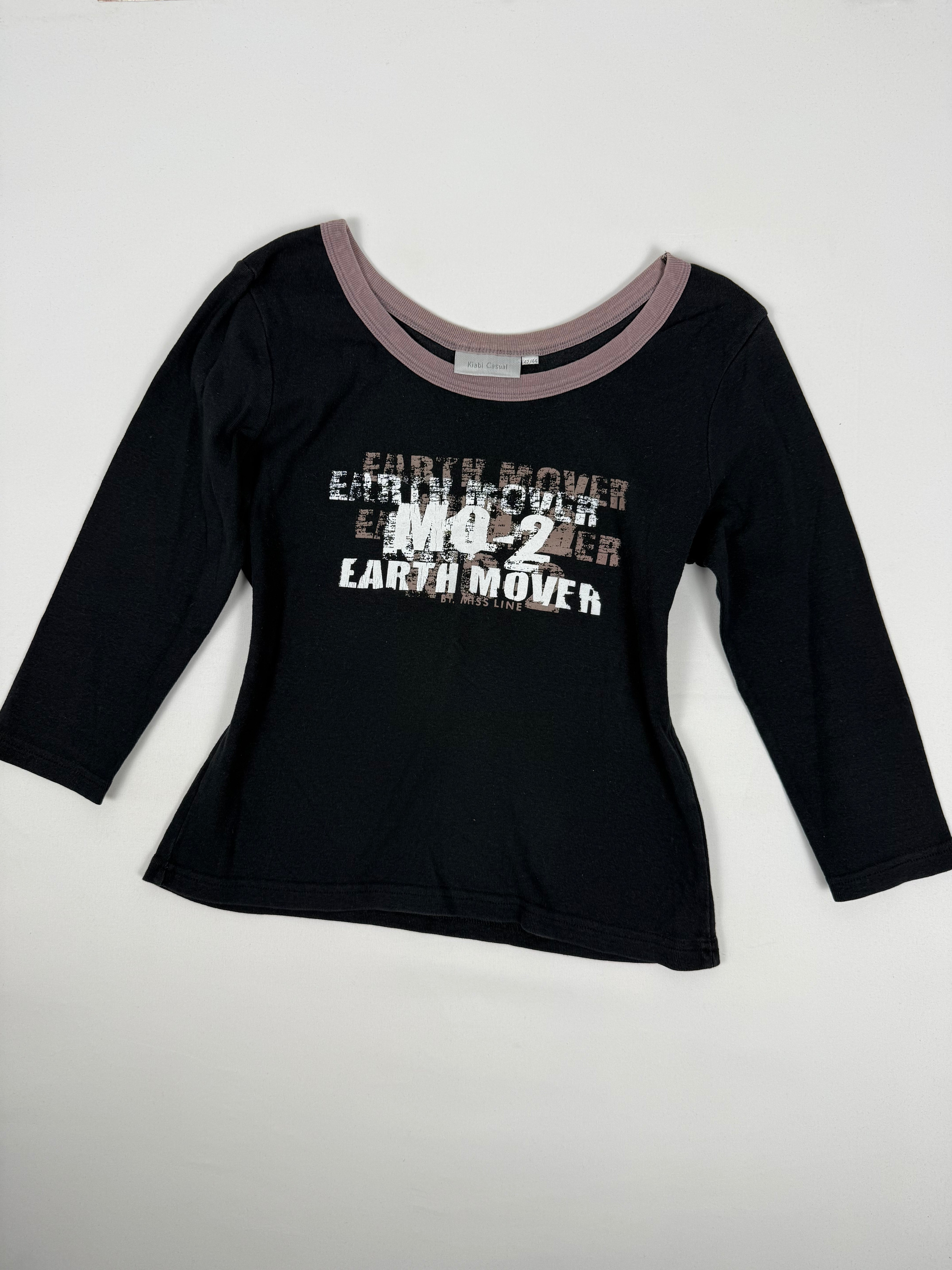 Black cotton graphic top (XL)
