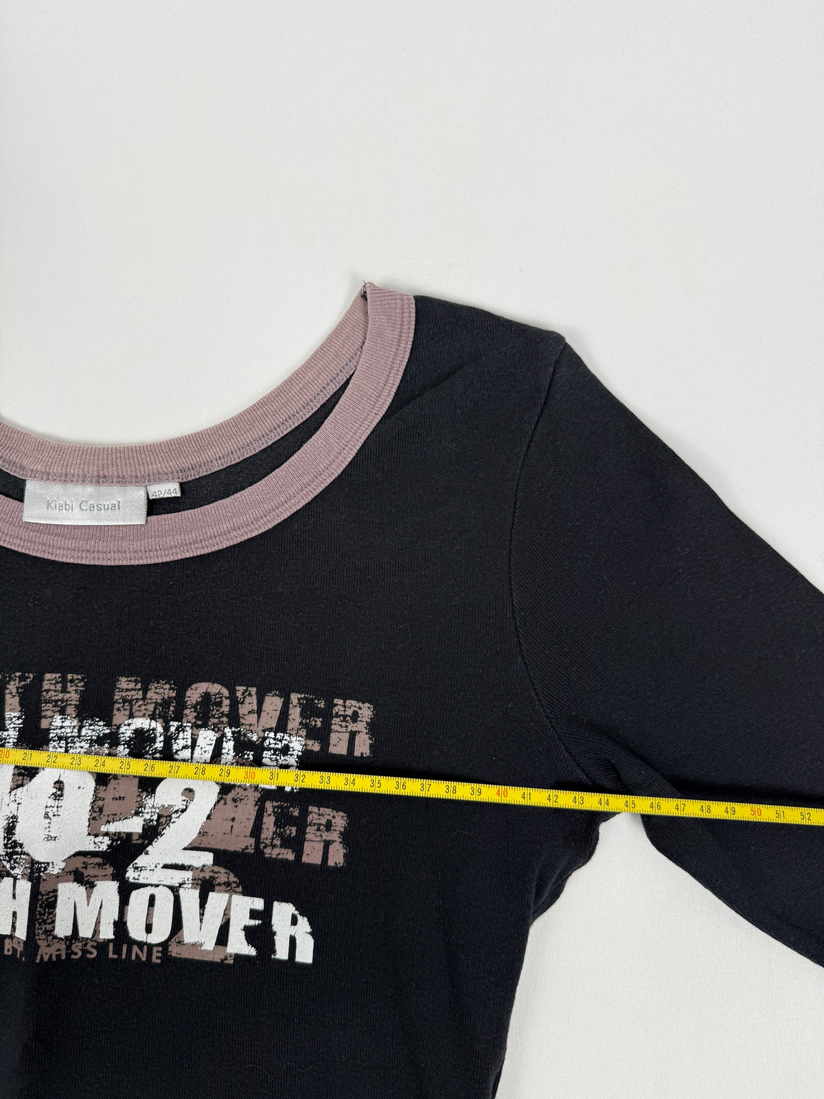 Black cotton graphic top (XL)