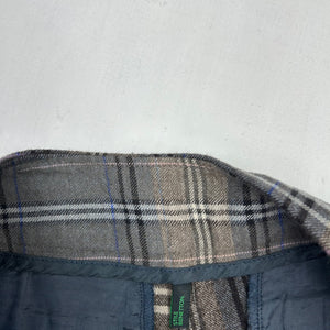 Brown check print office low rise mini short (M)