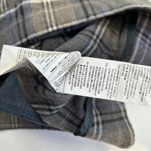 Brown check print office low rise mini short (M)