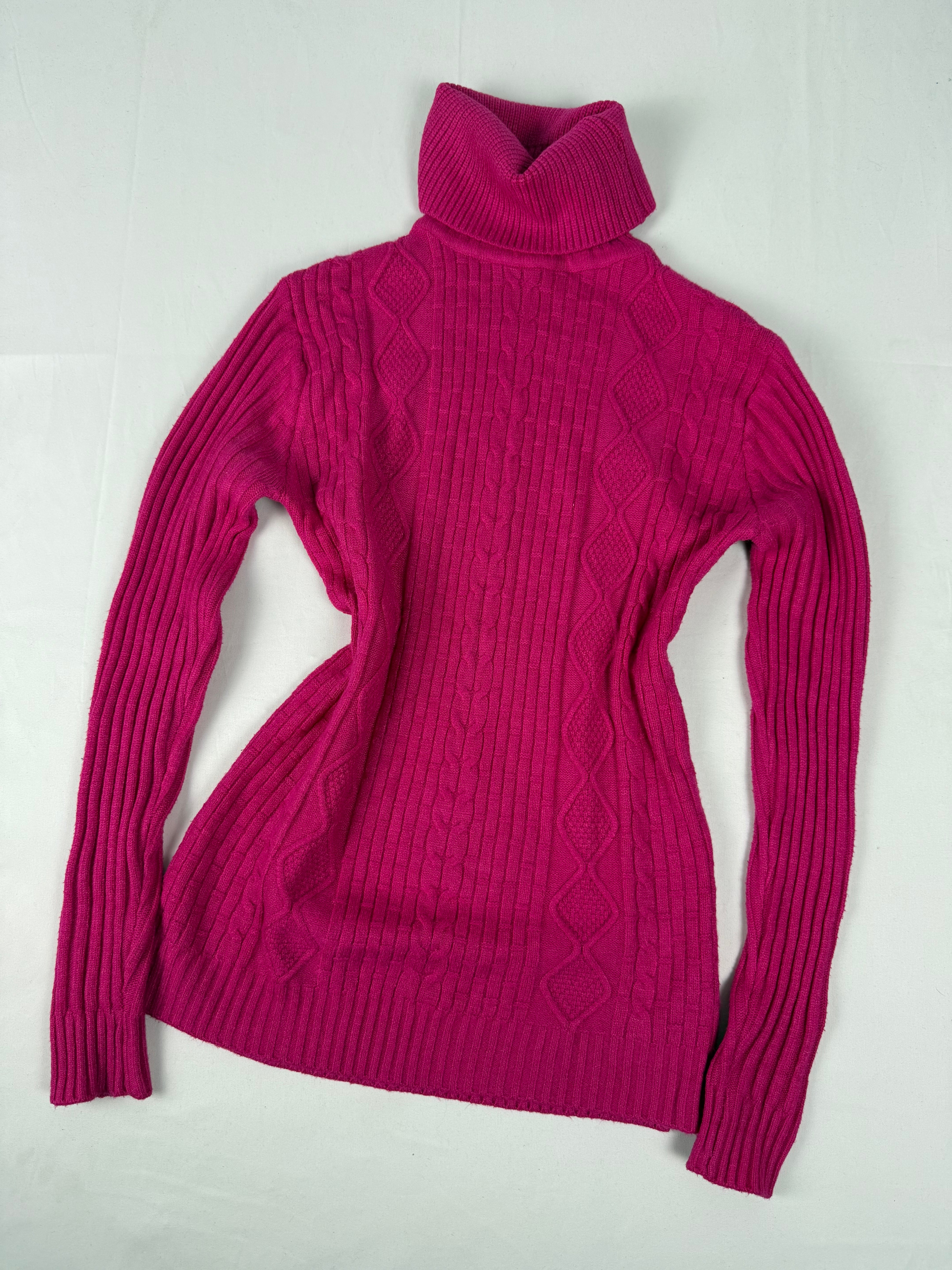 Pink turtleneck jumper (S/M)