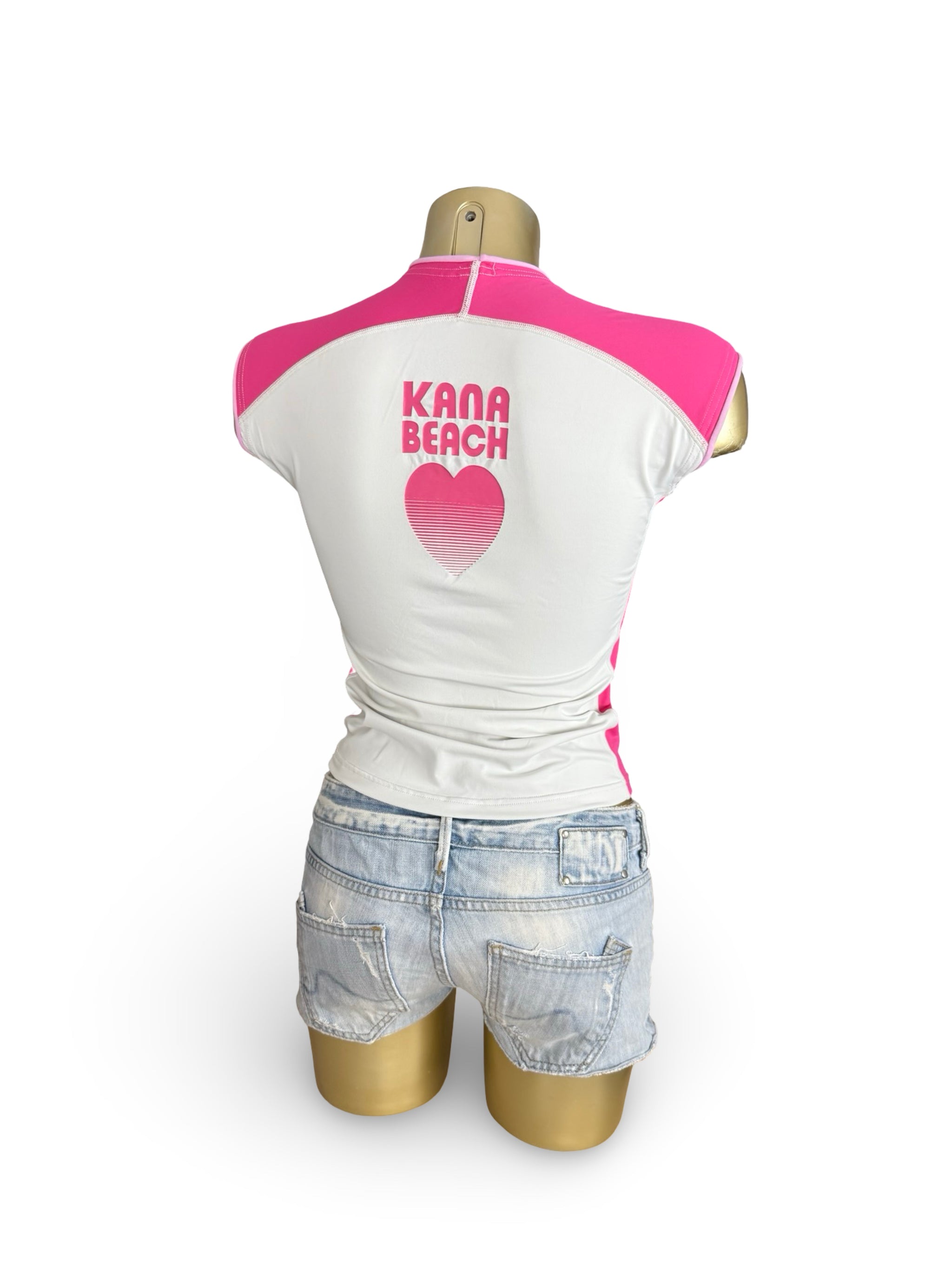 Pink activewear logo tee (S)