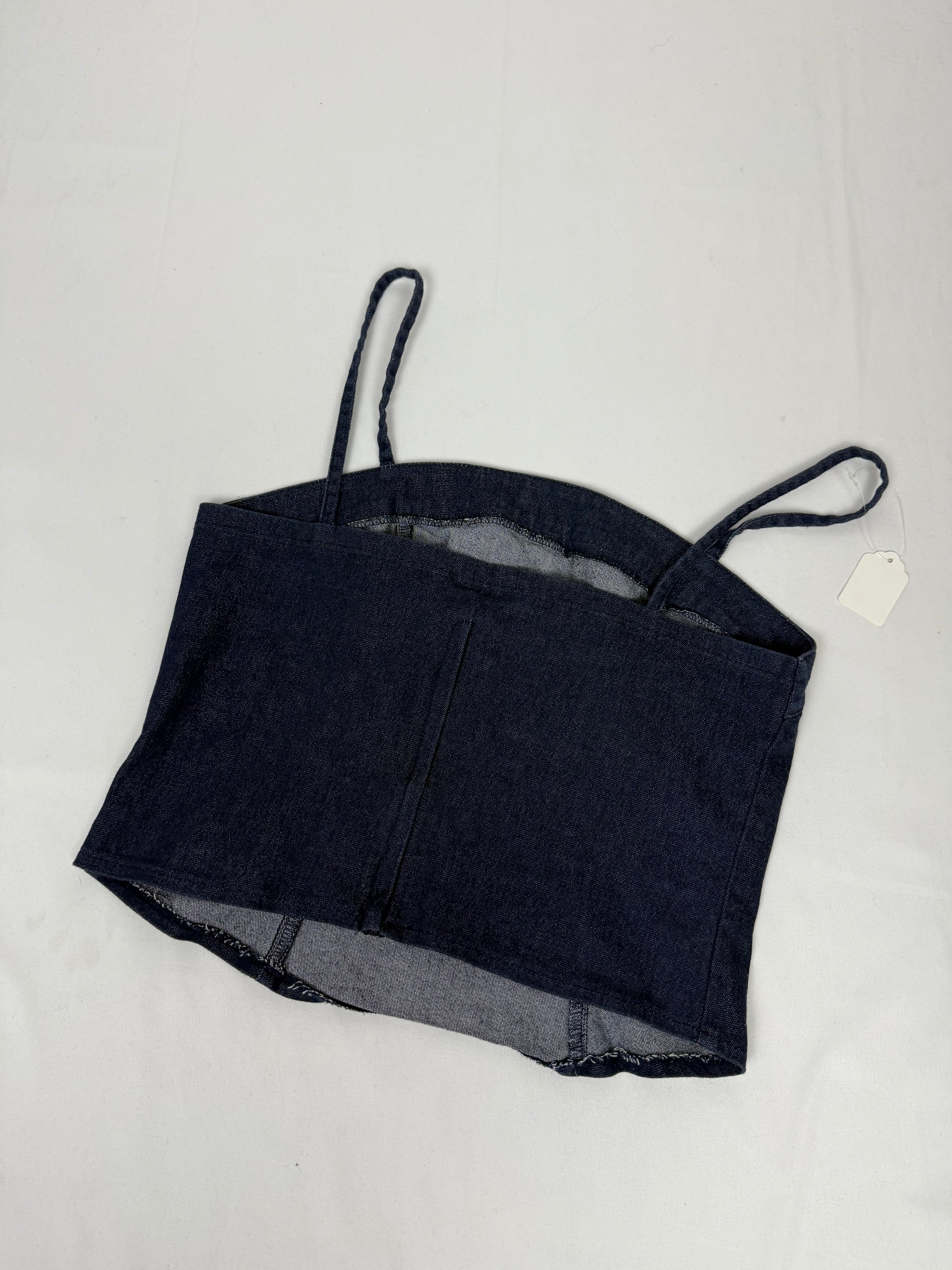 Navy denim cami top (M)