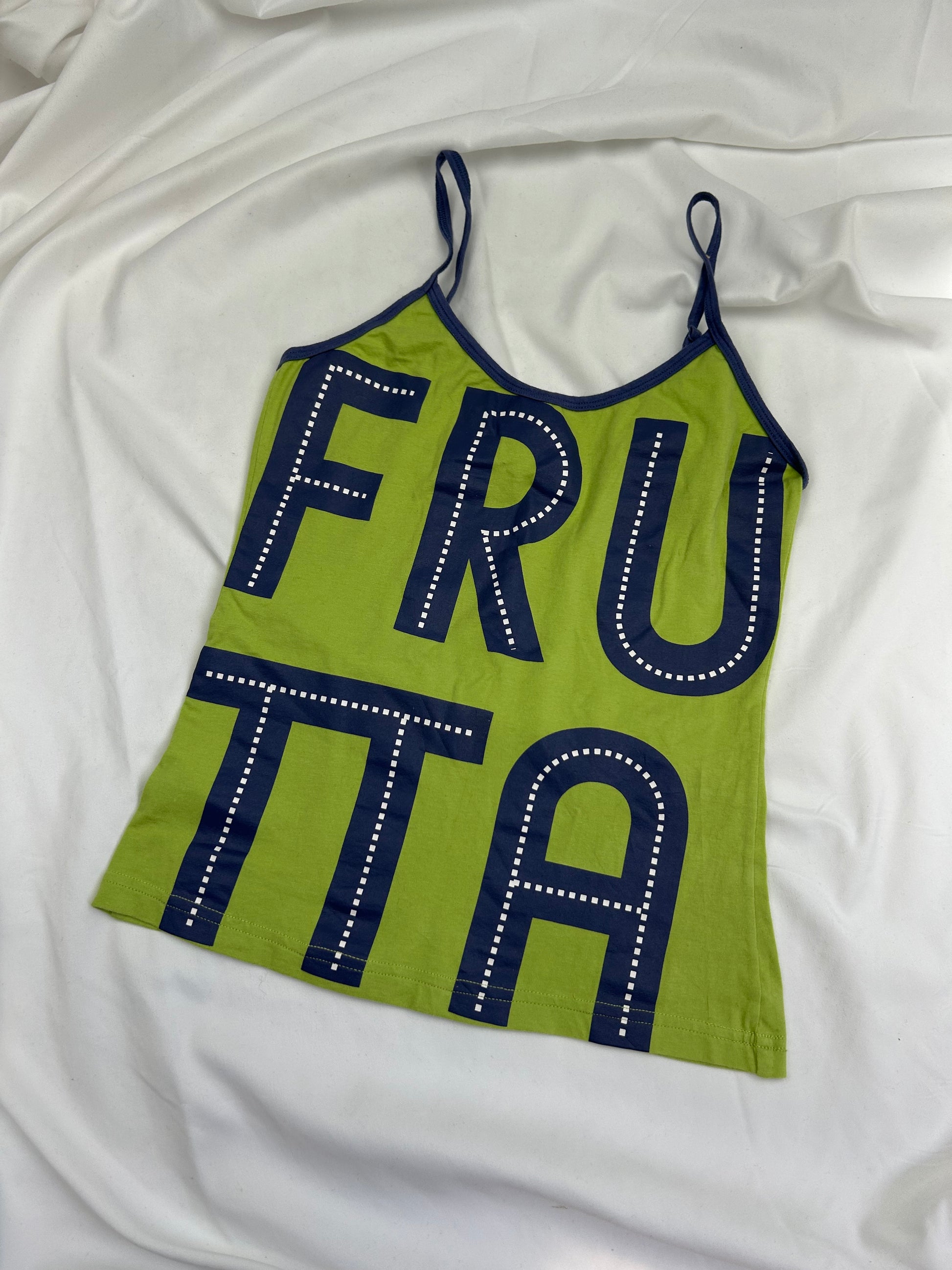 Green graphic cami top (S)