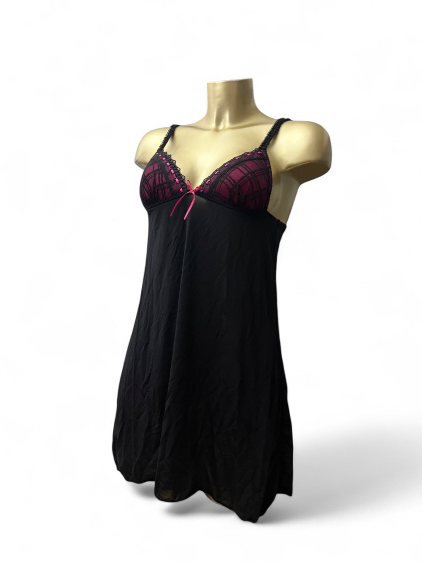 Black babydoll mini dress (S)