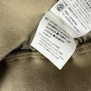 Beige cotton zip up biker jacket (L)