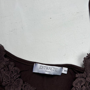 Brown lace cami top (L)