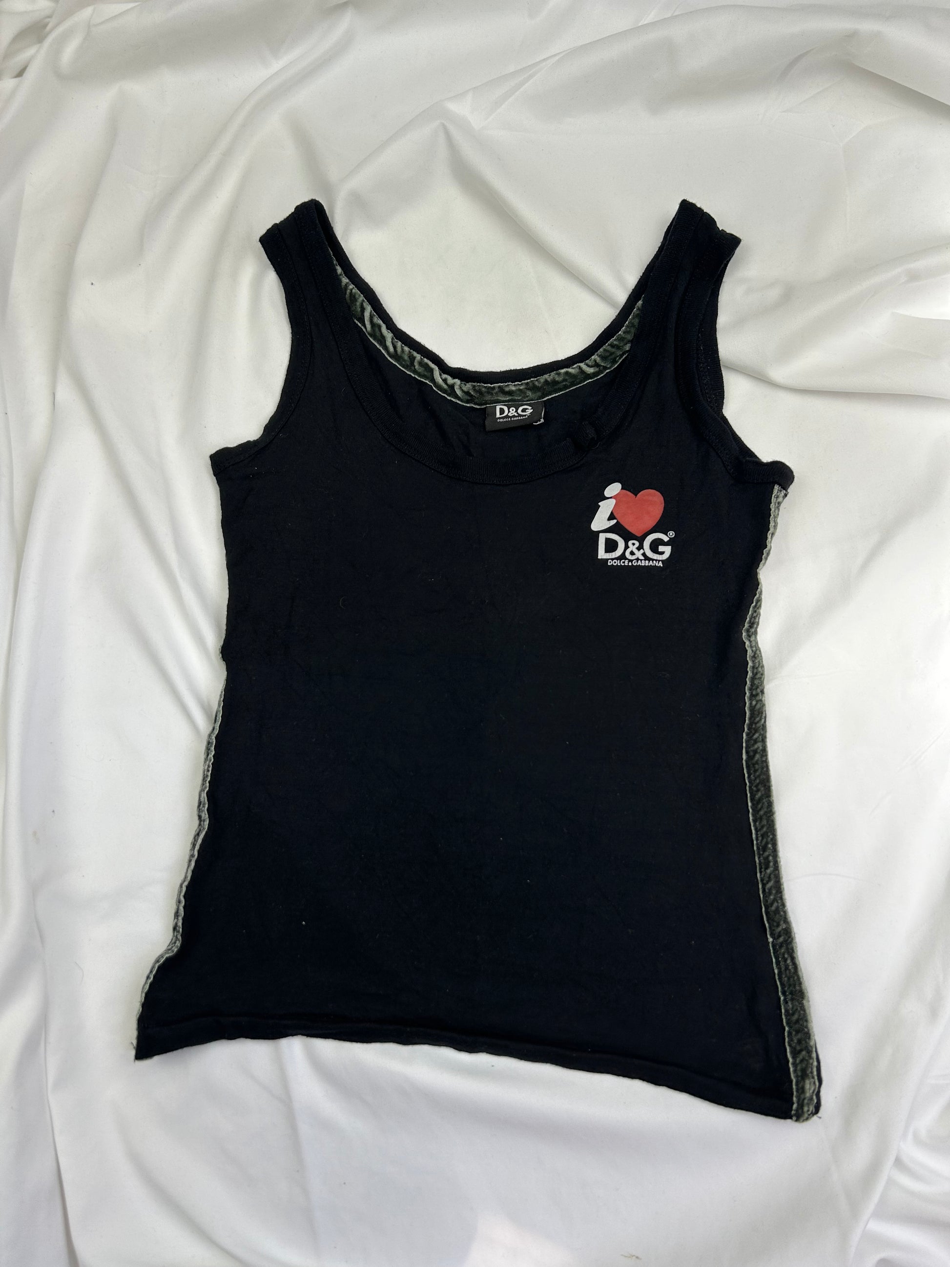 Black logo cami top (S/M)