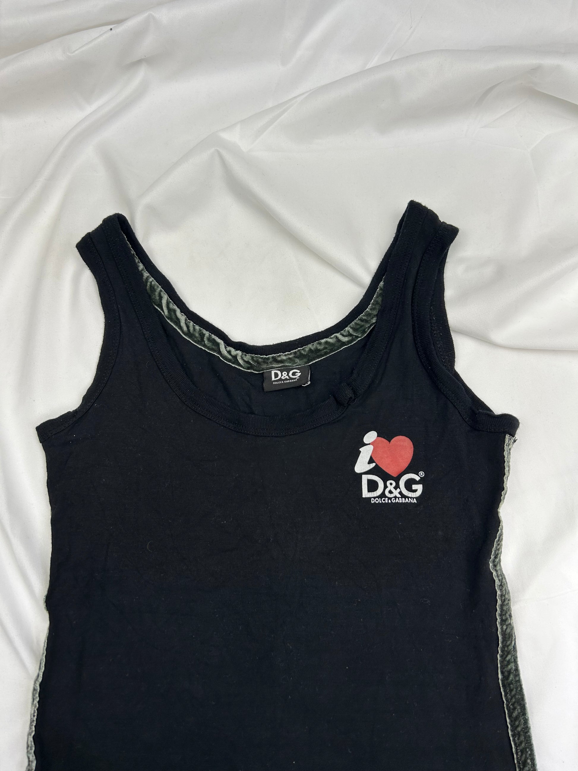 Black logo cami top (S/M)