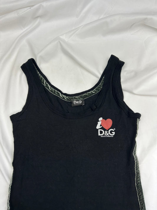 Black logo cami top (S/M)