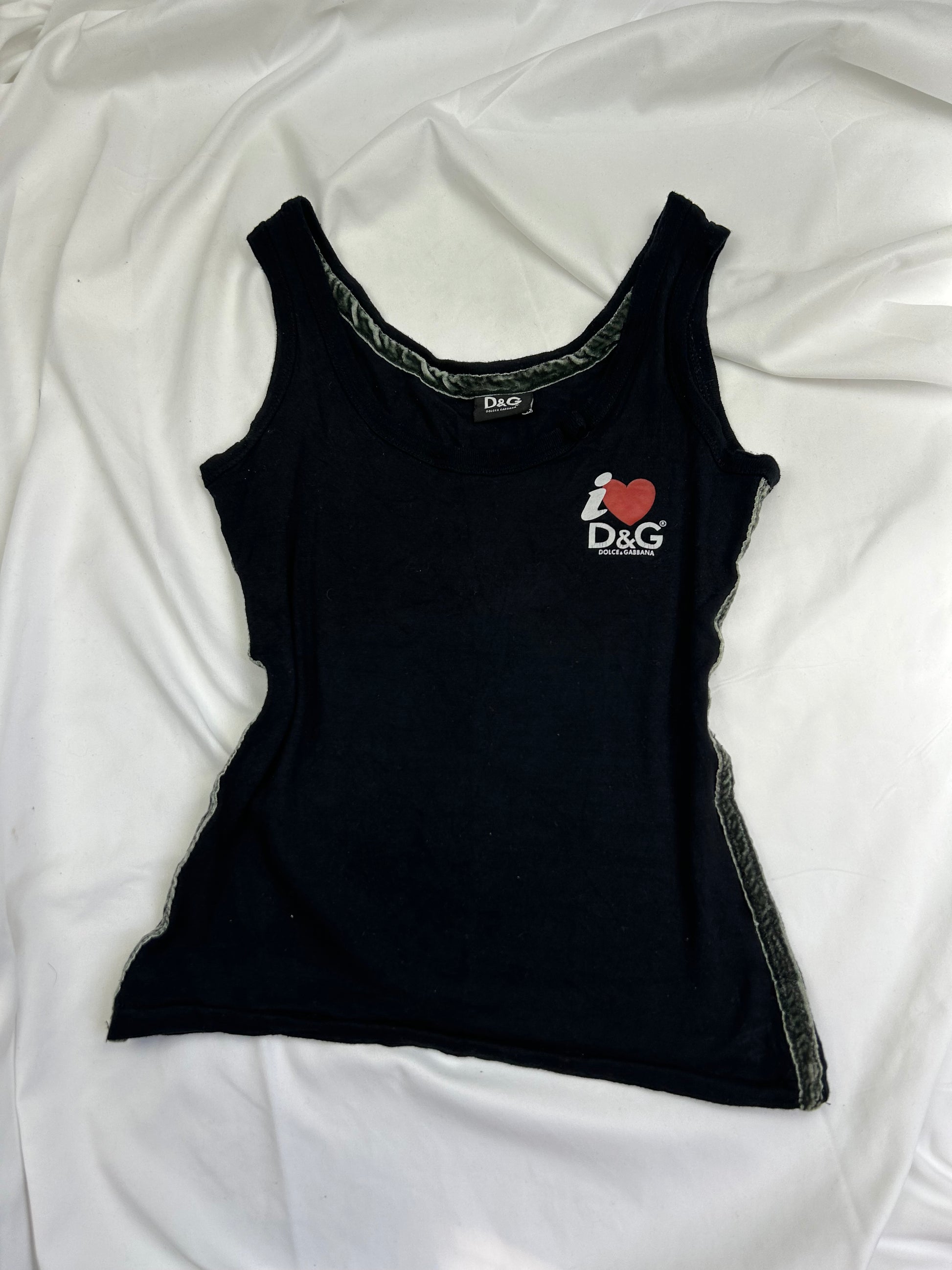 Black logo cami top (S/M)