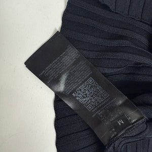 Black ribbed backless halter top (M)