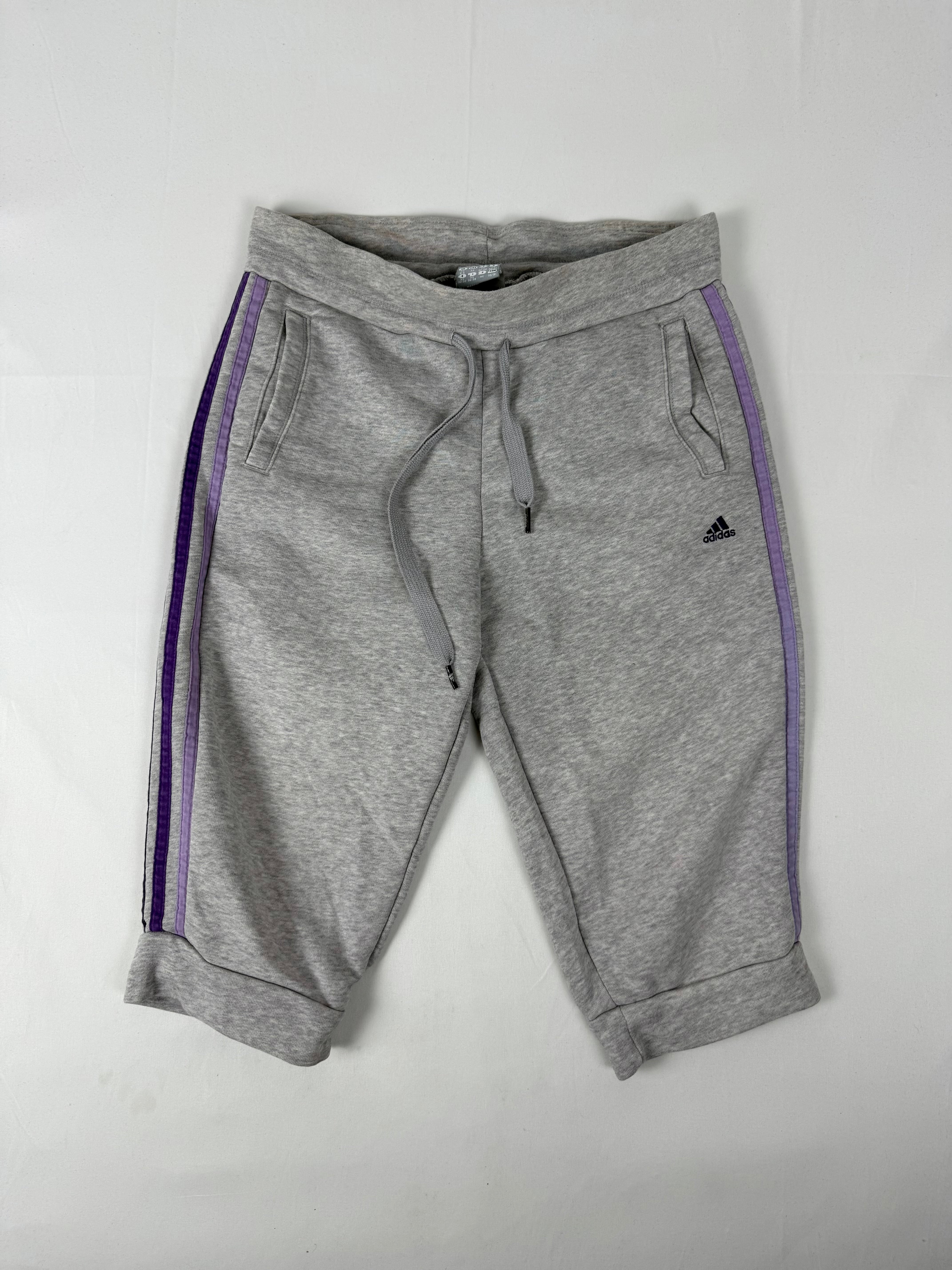 Grey & purple low waist capri joggers pants (XS/S)