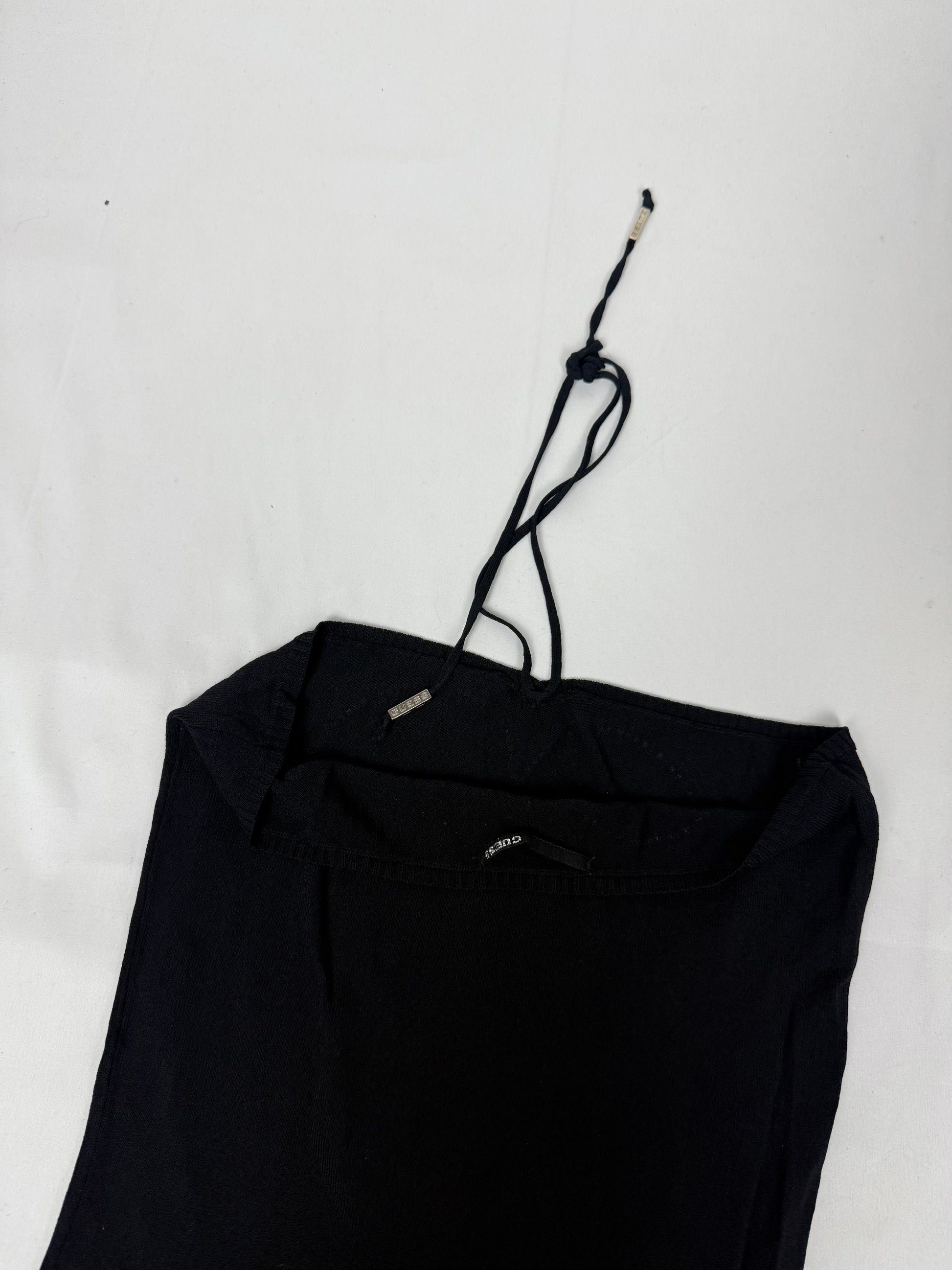 Black tight fit tube top (S)