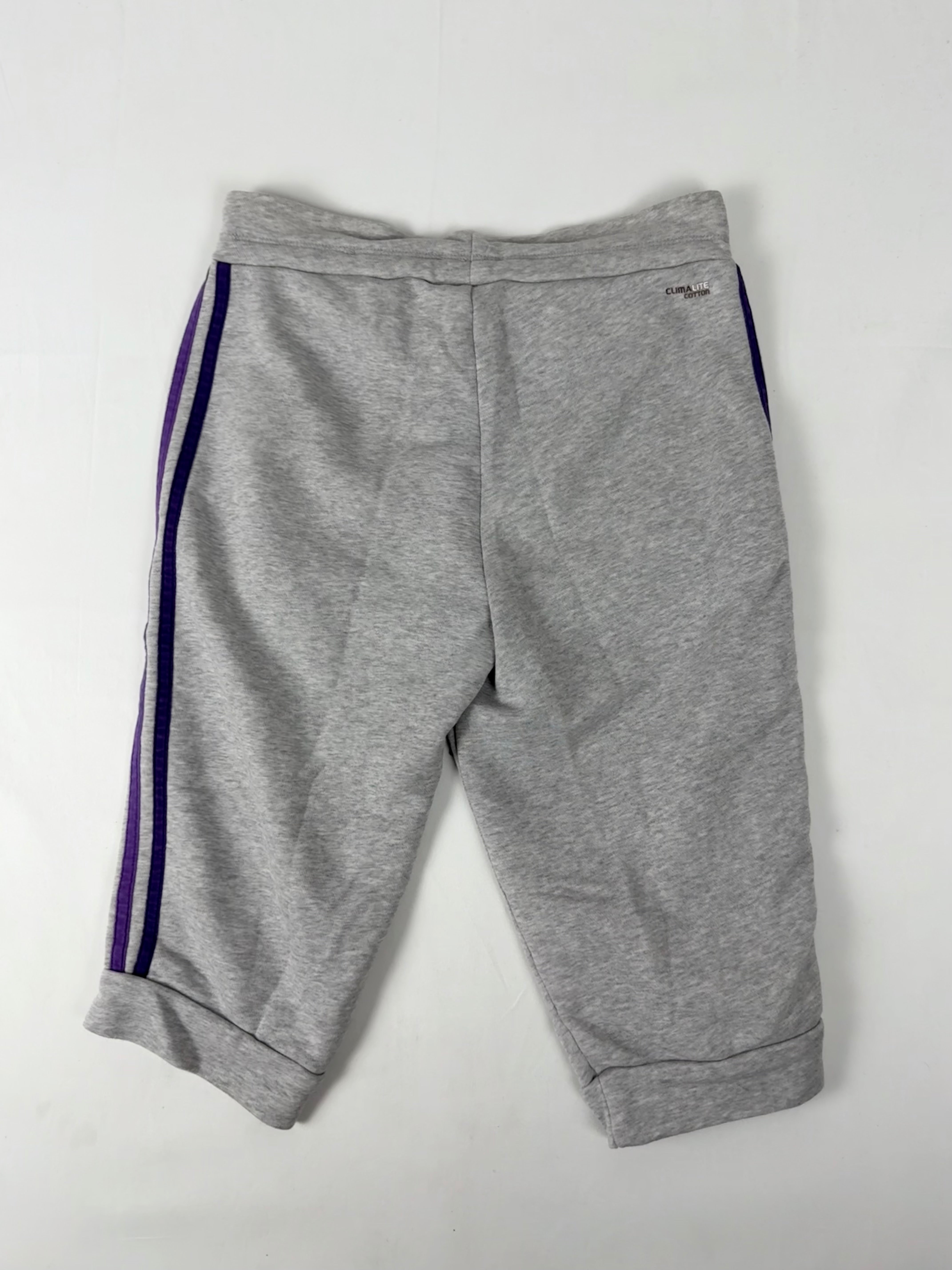 Grey & purple low waist capri joggers pants (XS/S)
