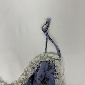 Lilac graphic babydoll mini dress (L)