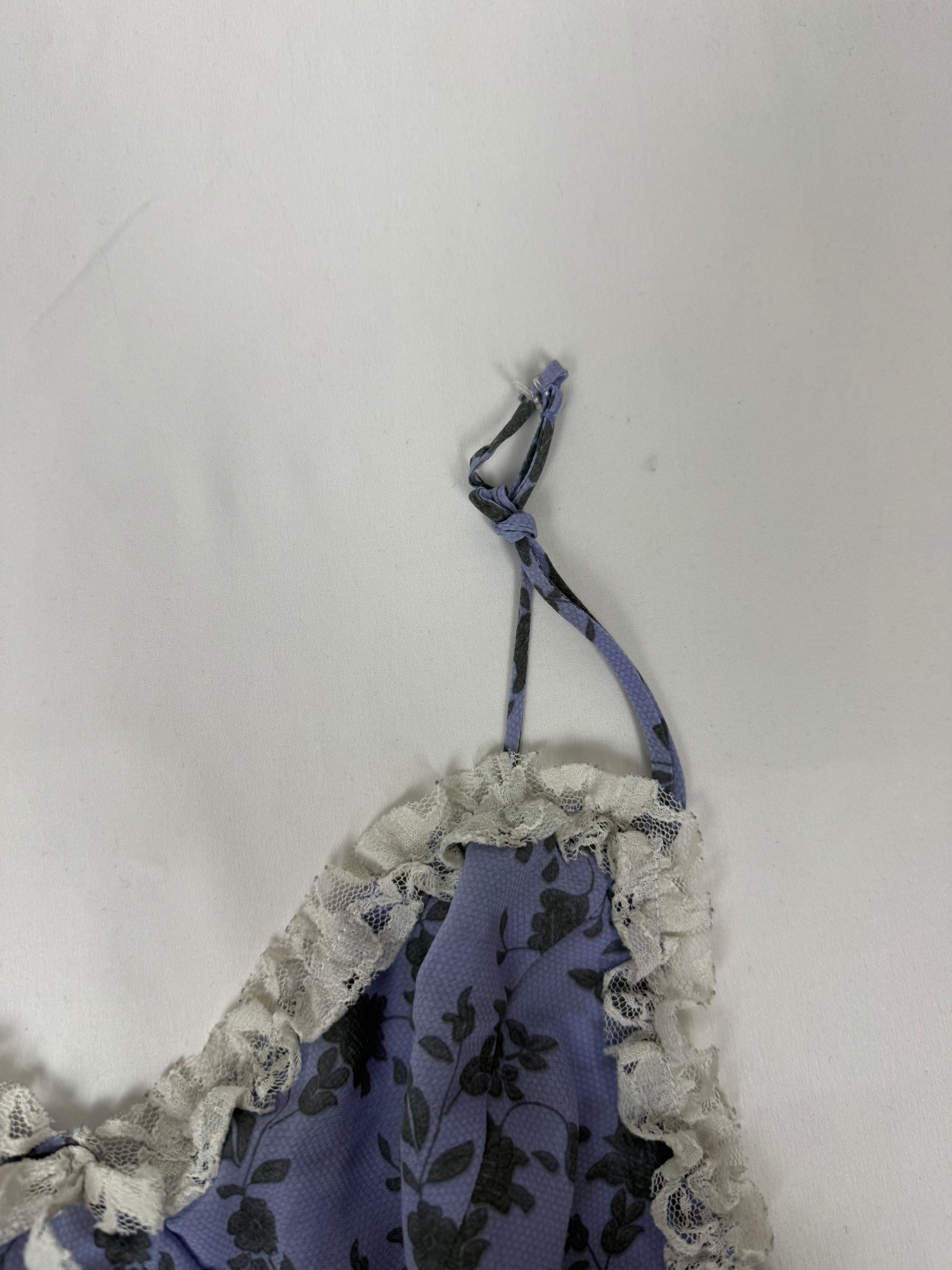 Lilac graphic babydoll mini dress (L)