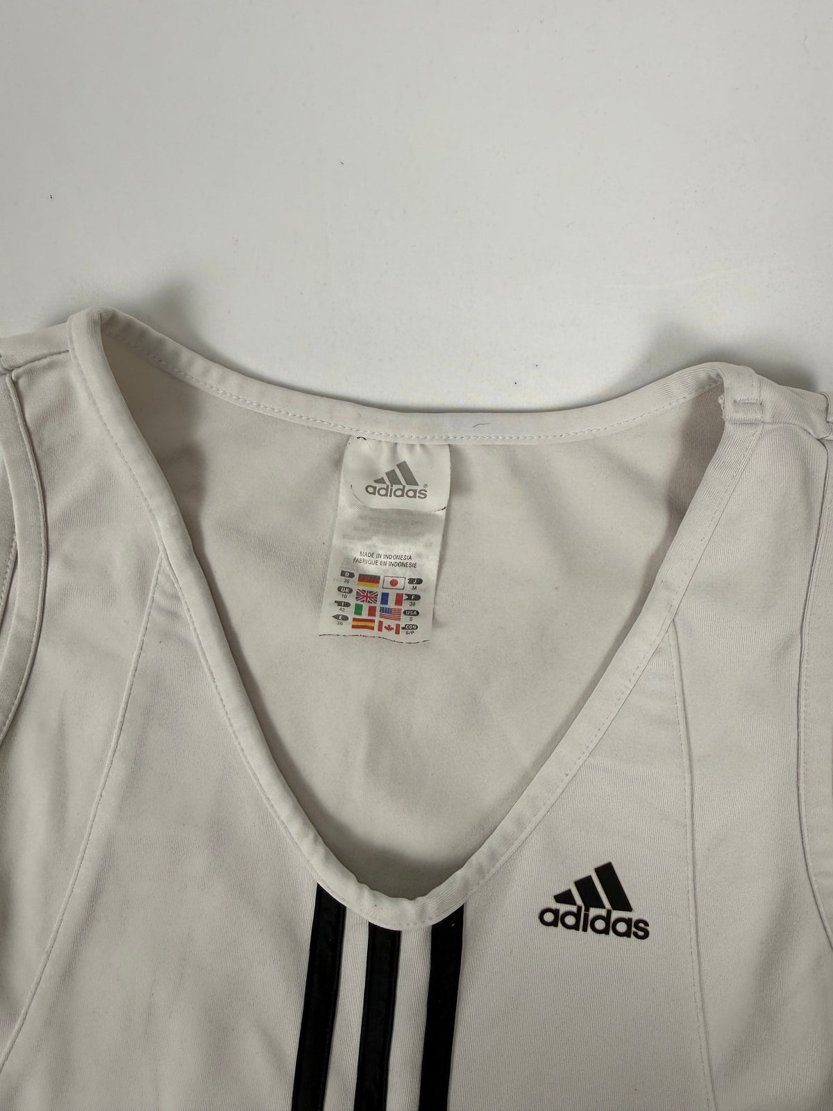 White tight fit activewear top (M)