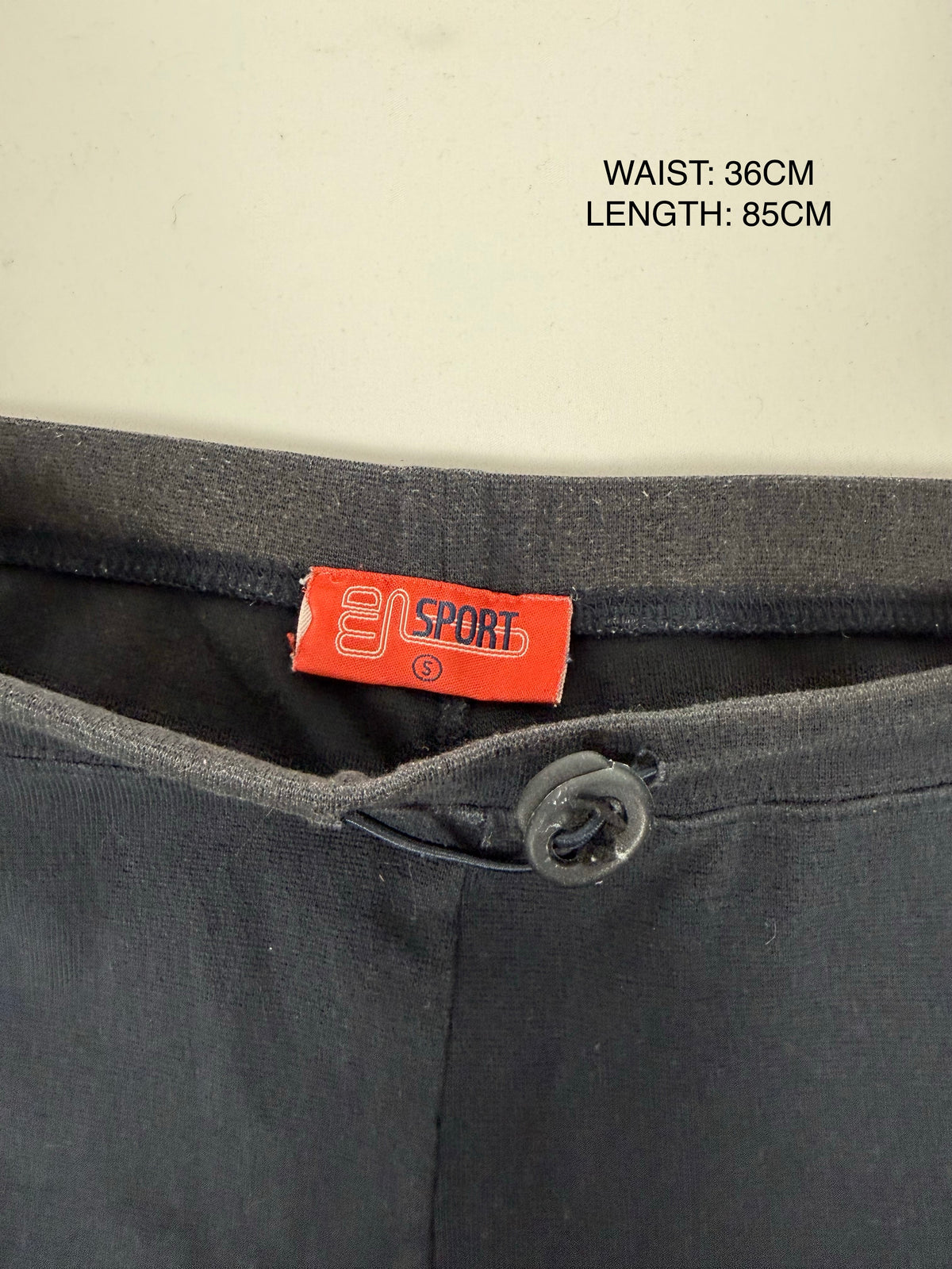 Pantalon droit taille basse en jean noir (XS)