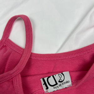 Pink lettuce hem baby top (XS)