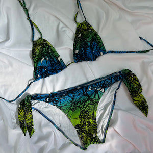Butterflies graphic low rise bikini set