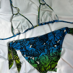 Butterflies graphic low rise bikini set