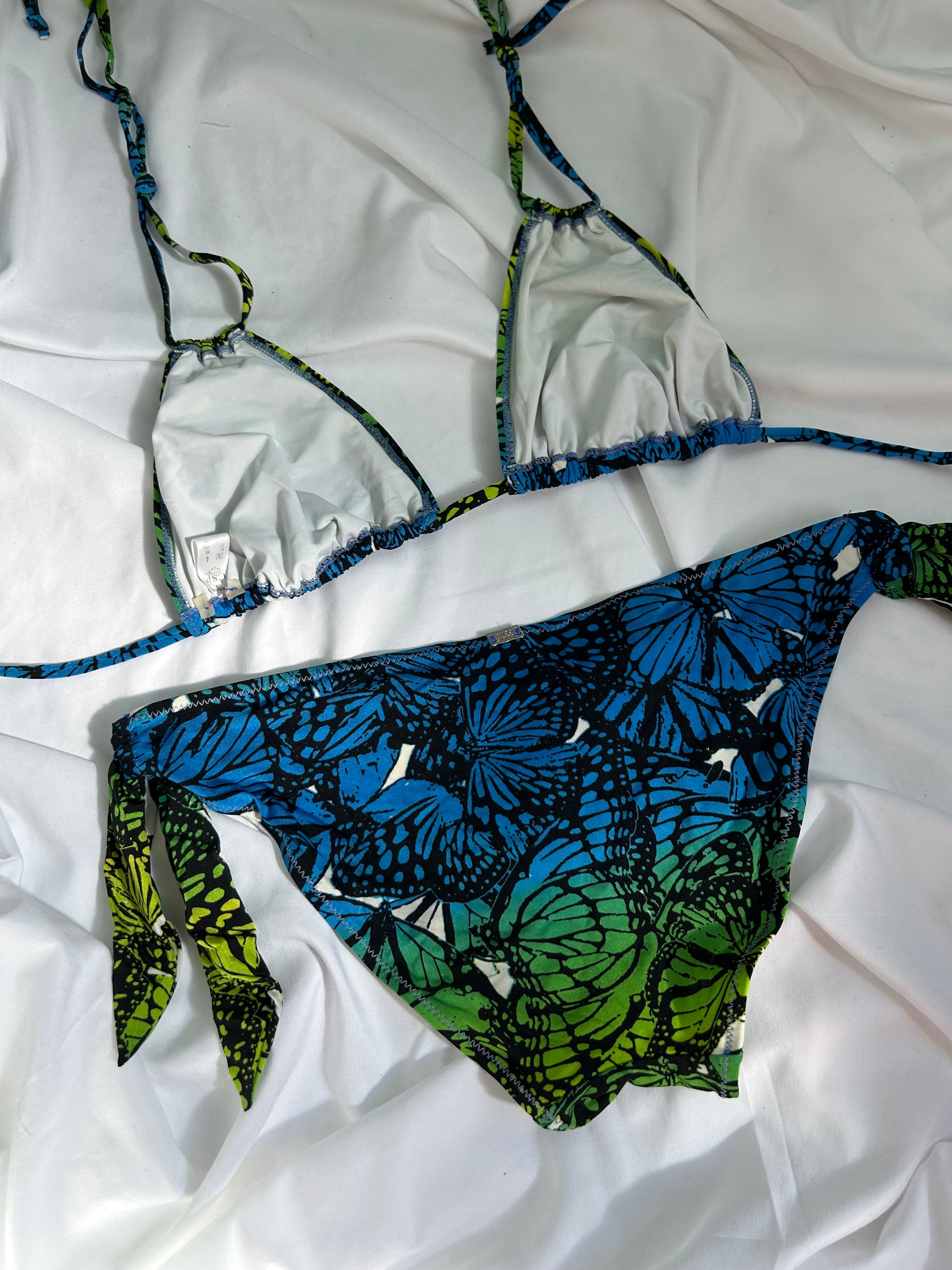 Butterflies graphic low rise bikini set