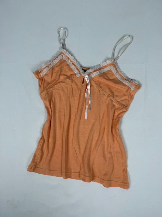 Orange coquette cami top (M/L)