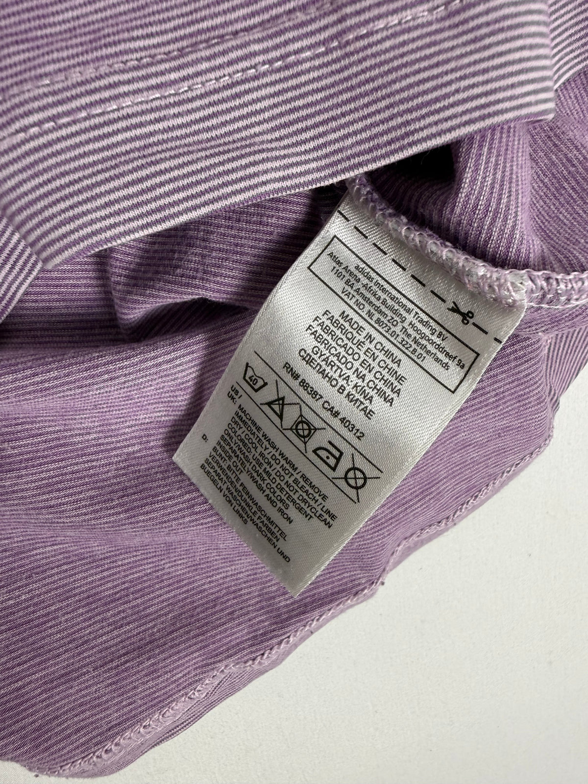 Lilac striped cotton tee (XS)