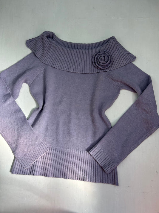 Lilac bardot jumper (M)