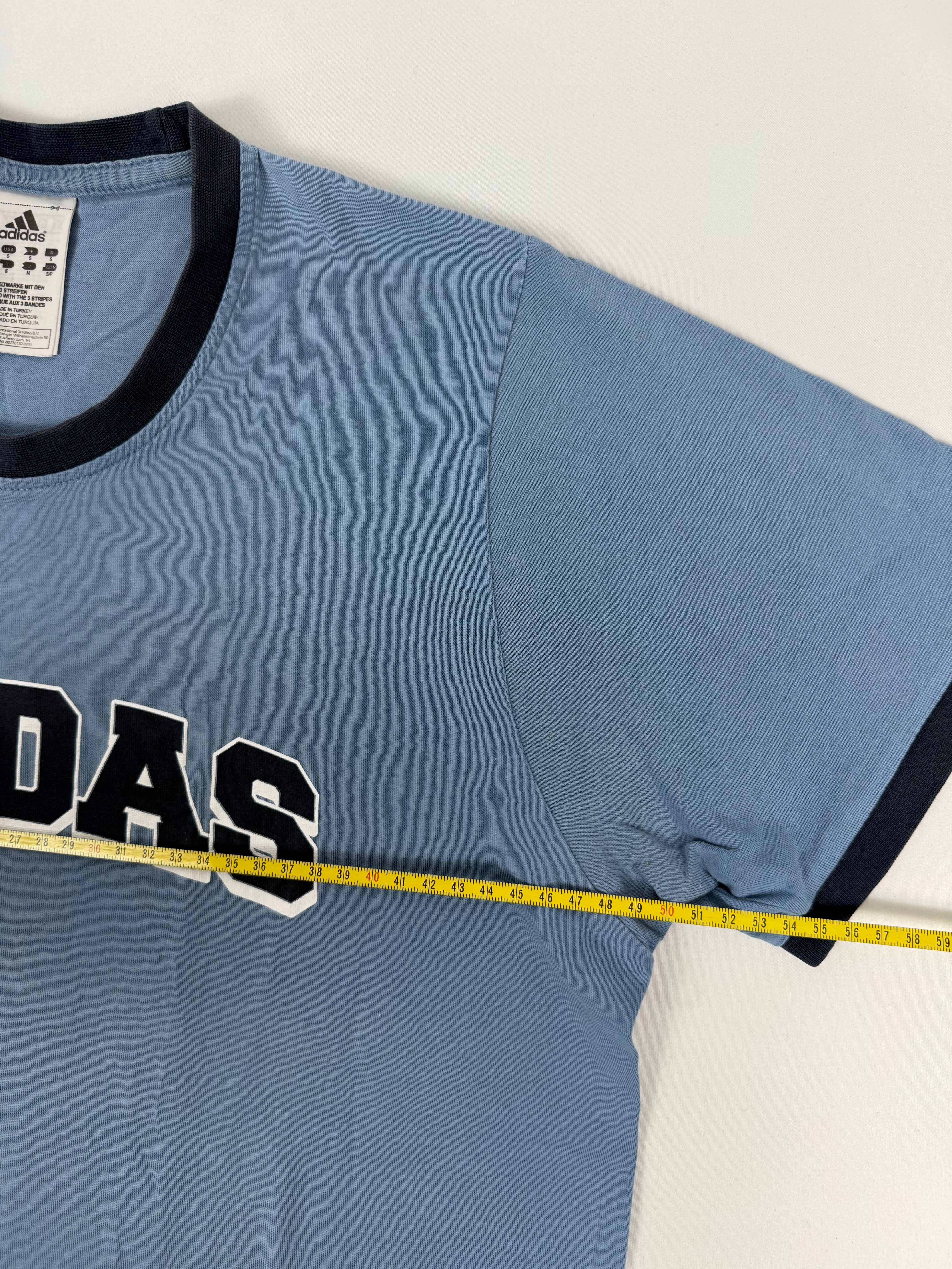 Blue spell out logo cotton tee (XXL)