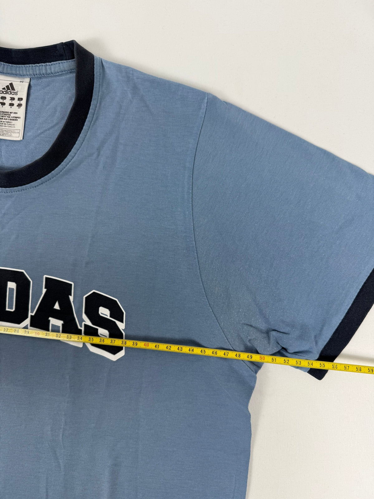 Blue spell out logo cotton tee (XXL)