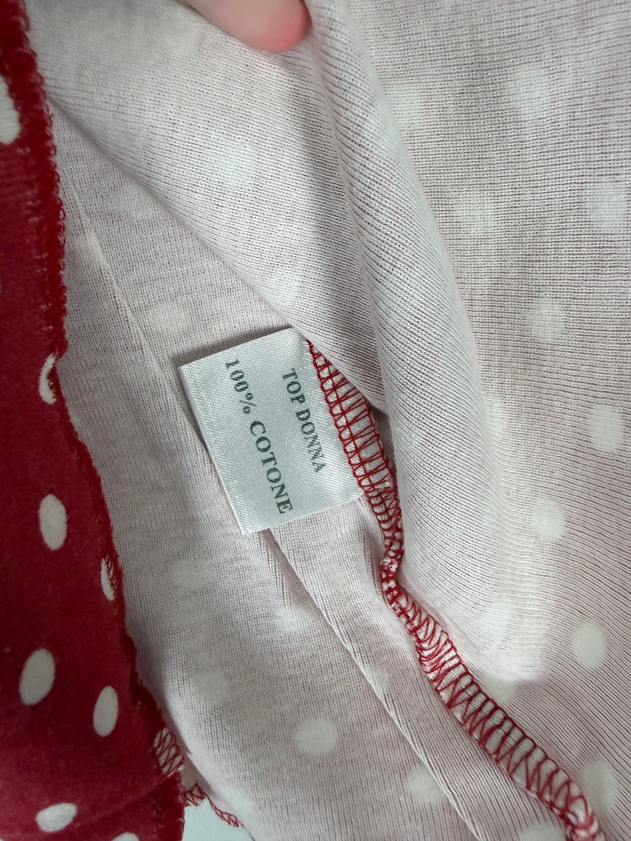 Red polka dots cami top (S)