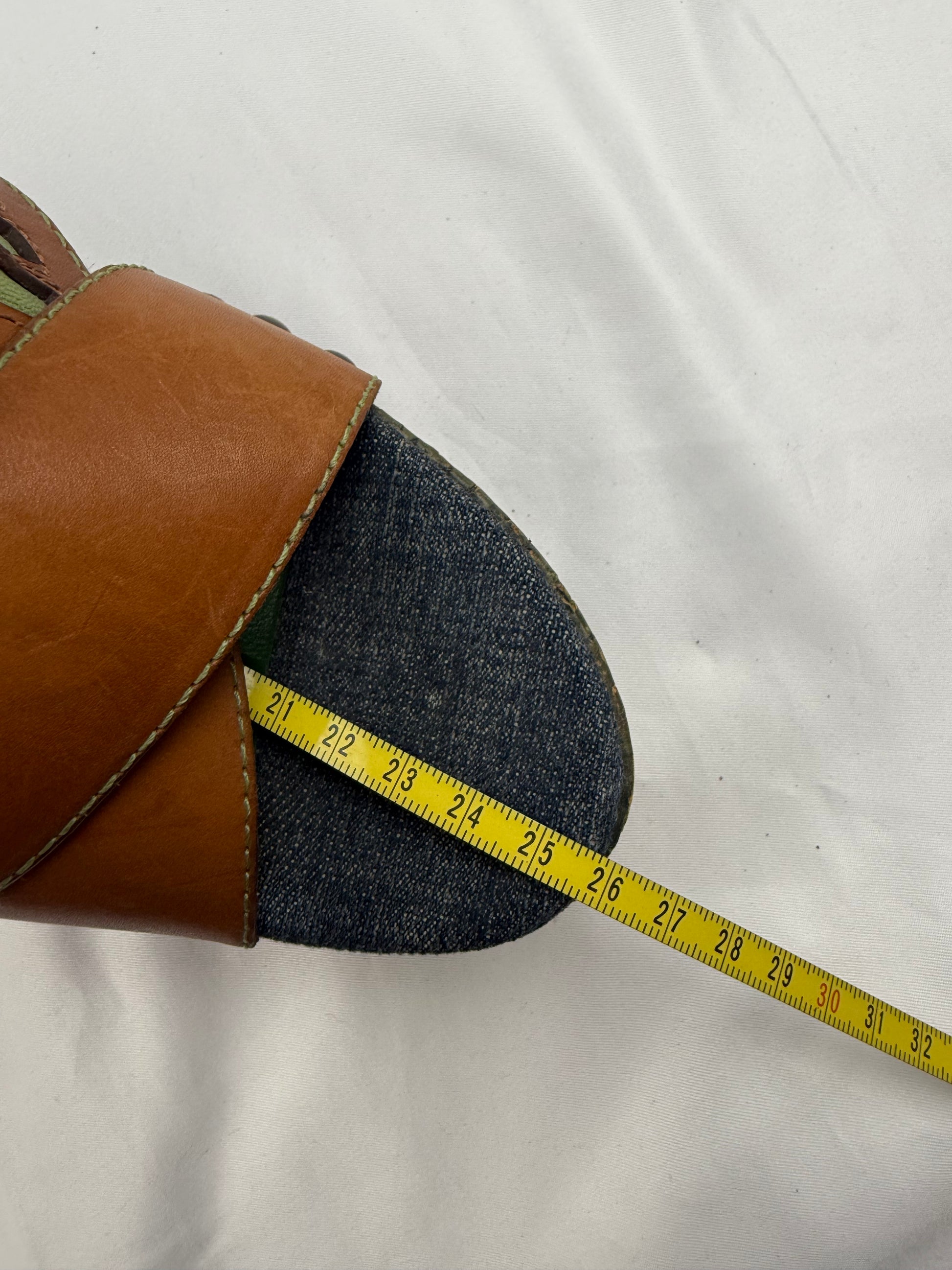 Brown logo wedge mules heels (39)