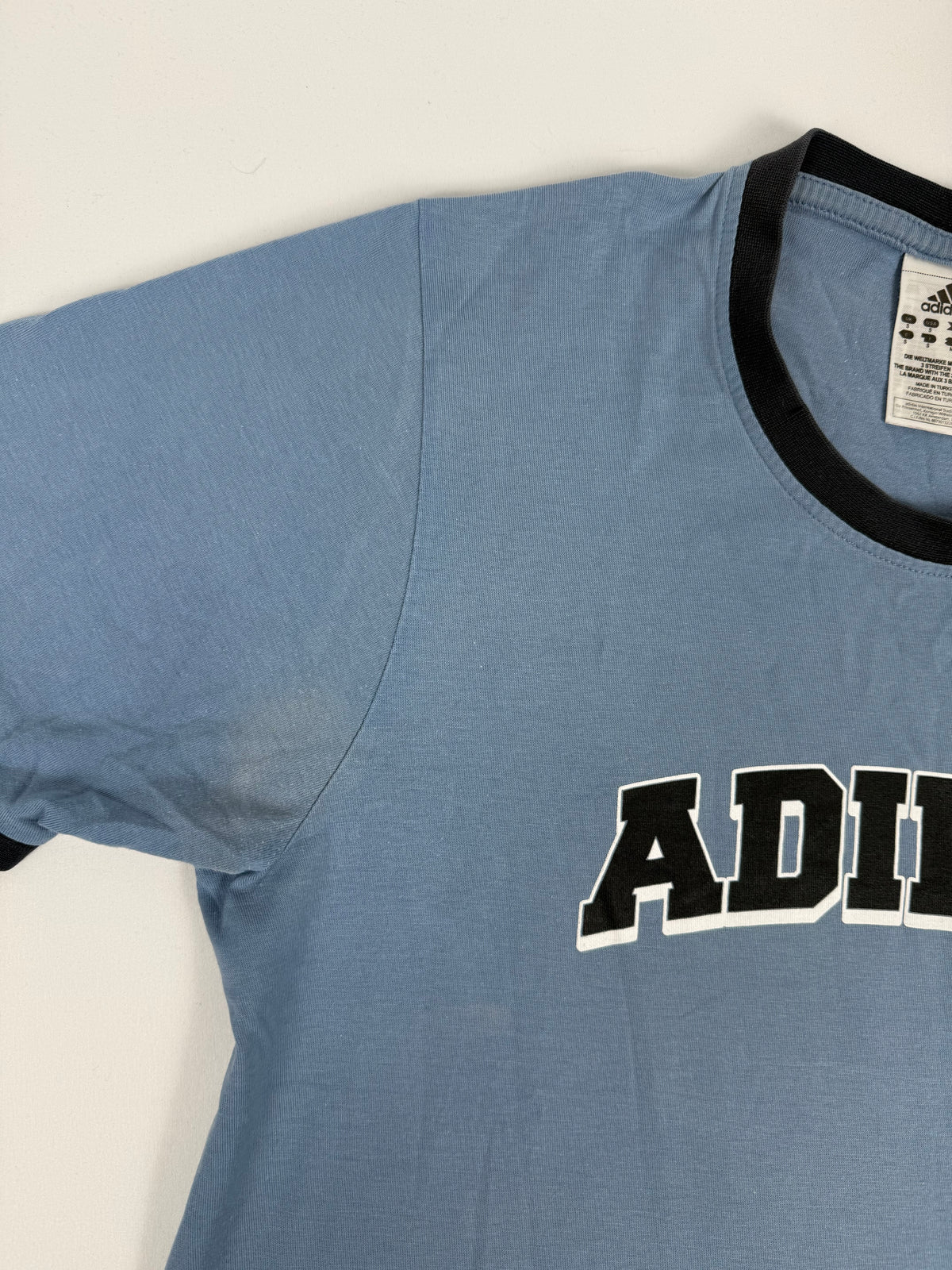 Blue spell out logo cotton tee (XXL)