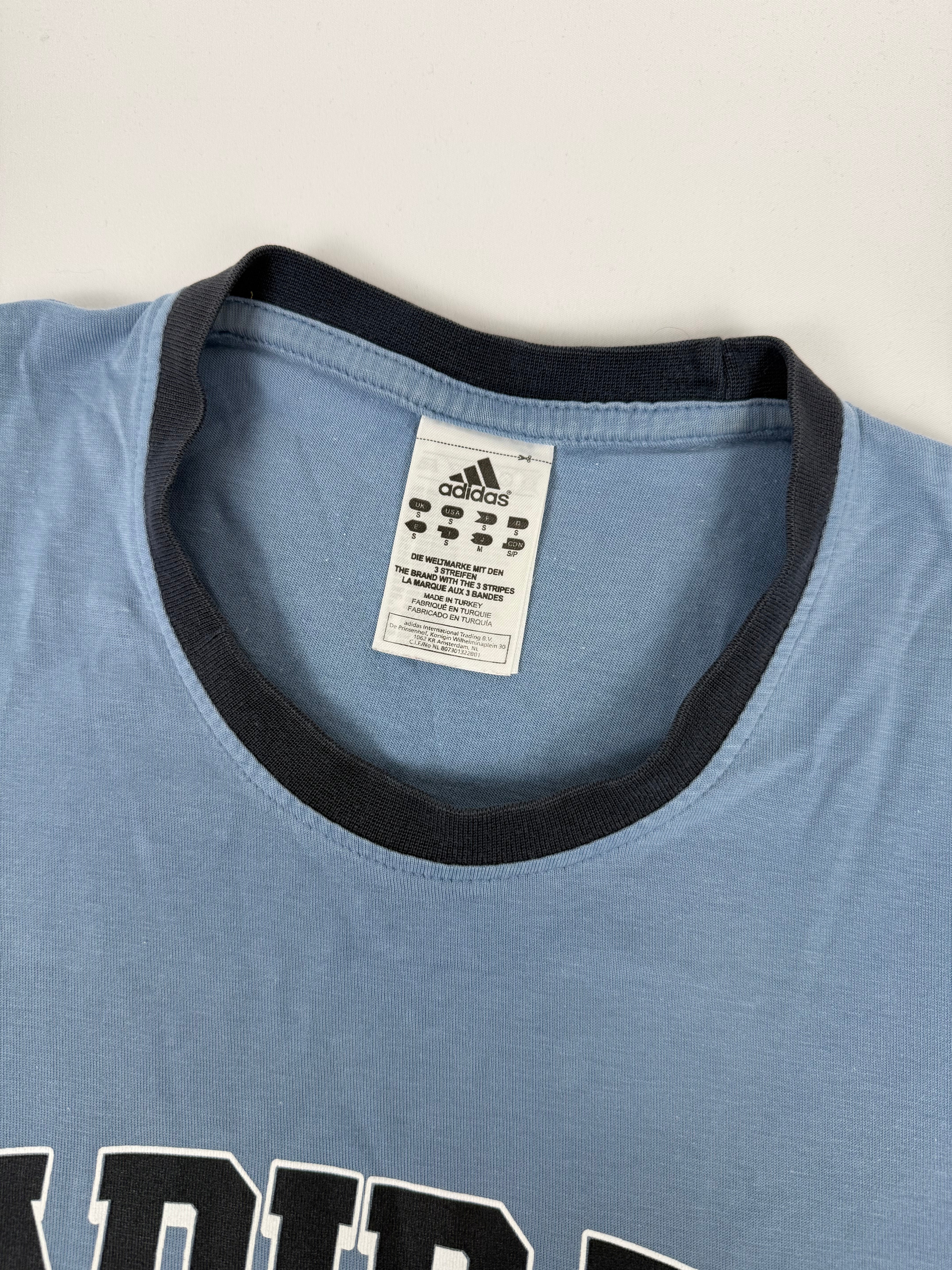 Blue spell out logo cotton tee (XXL)