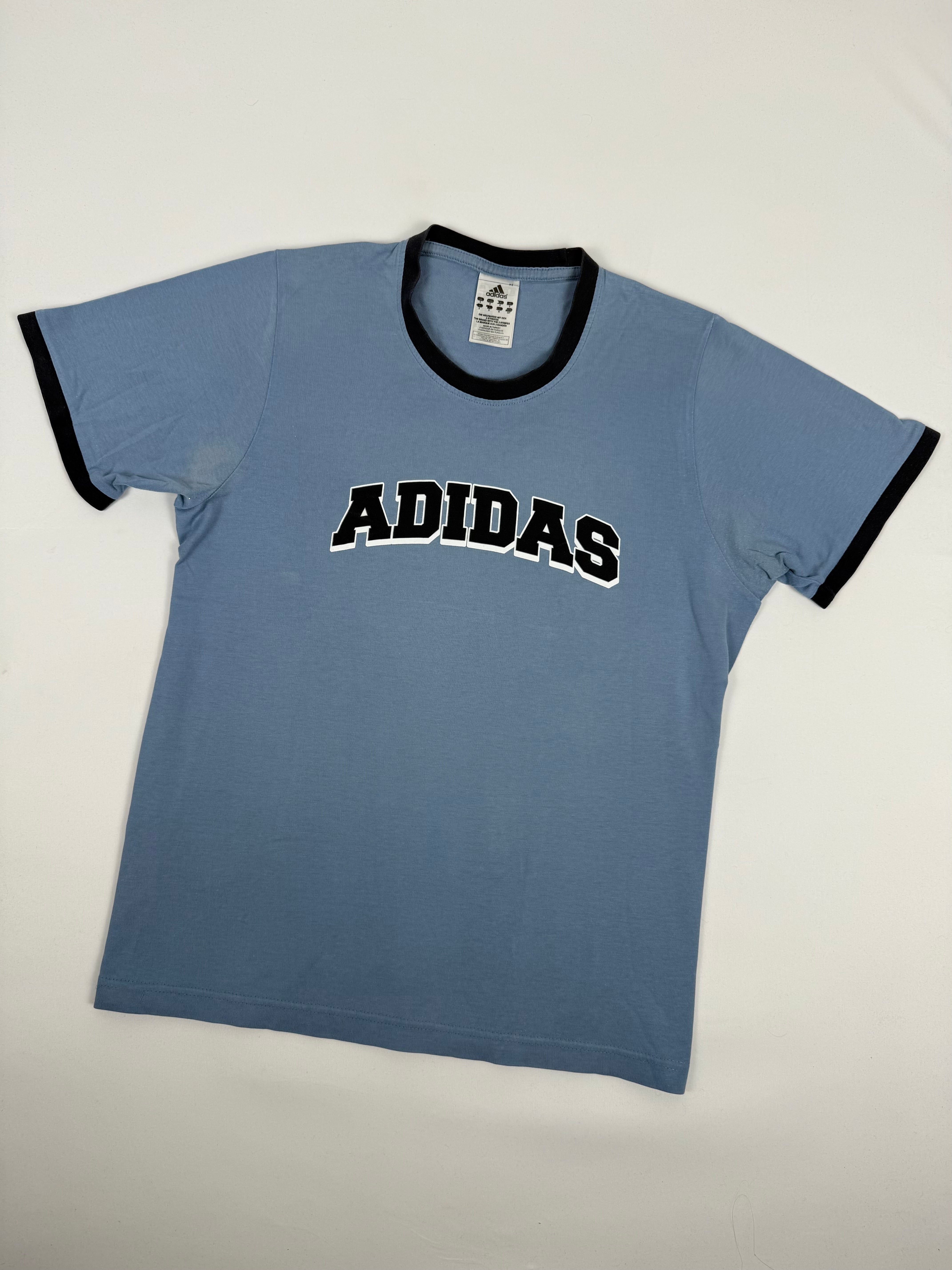 Blue spell out logo cotton tee (XXL)