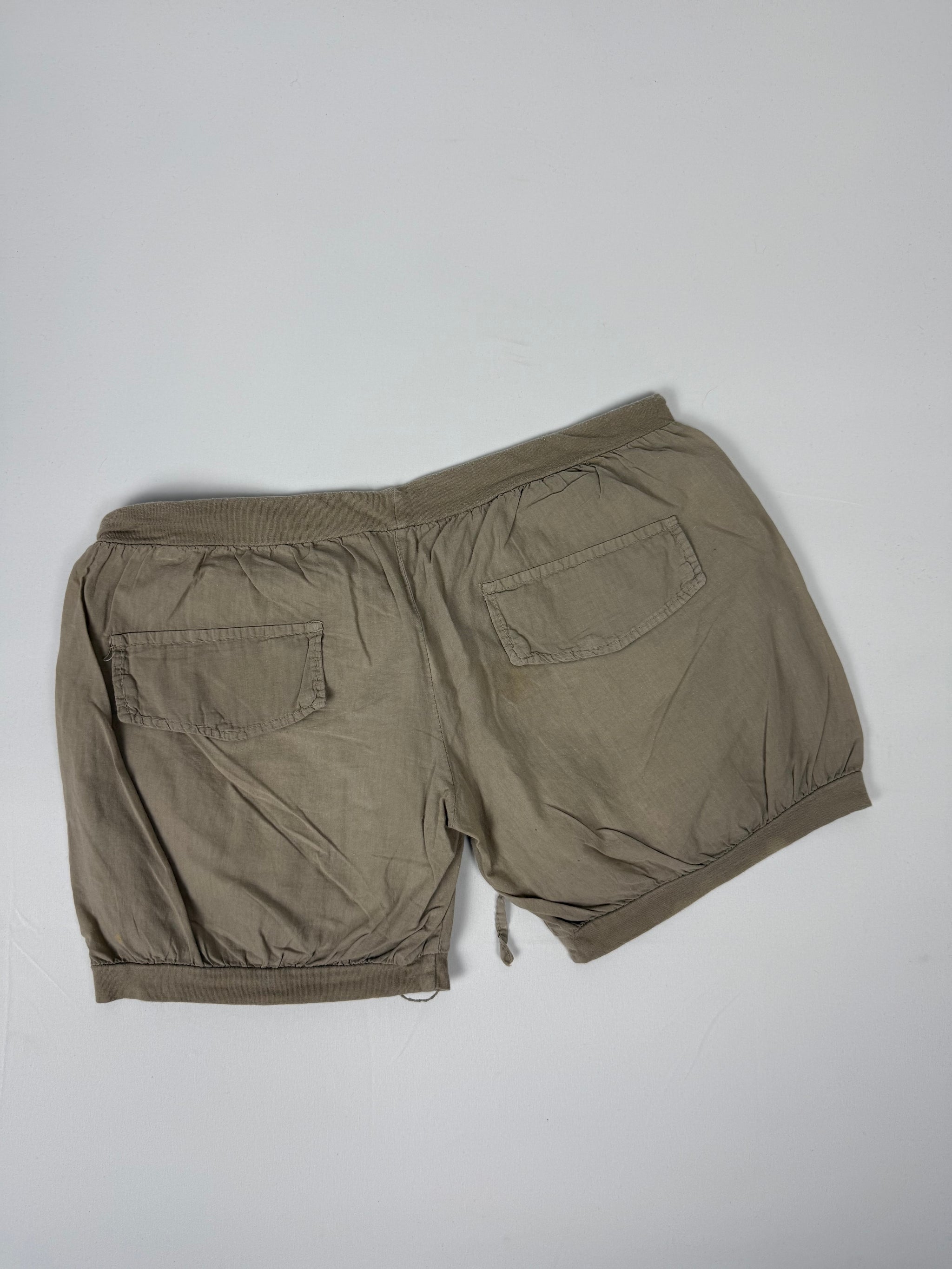 Khaki cotton low rise mini short (M)