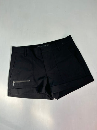 Black office low rise mini short (XS)
