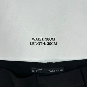 Black office low rise mini short (XS)